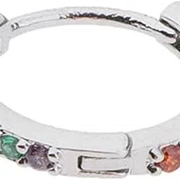 merishopp Men Women Jewelry Hoop Punk Earring Silver 10mm-picture-47