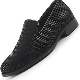 fausto Men Ethnic Wedding Prom Juttis and Mojaris | Party Evening Textured Slip On Loafers Kurta Shoes | Tuxedo Dress Shoes with Slip Resistant Sole-picture-14