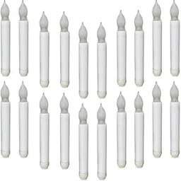 Merishopp 20 Pieces 165mm Tall Electric LED Candle Flameless Candle for Party Decor-image-79