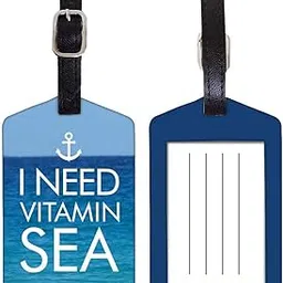 nutcase Designer Luggage Travel Baggage Tags Single Tag with Name Card Inside - Vitamin SEA-picture-19