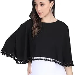 aol Women's Cotton Cape with Lace-picture-26