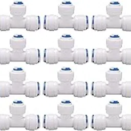3/8" Tee Connector 3 Way Push Fit Type PVC RO Connector T-Shape 10 mm For RO Water Reverse Osmosis System (Pack of 20)-picture-25