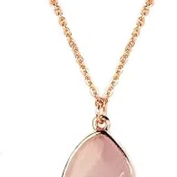 gempro Certified Rose Quartz Crystal Drop Pendant Necklace for Women-picture-18
