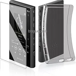 AudioPartner Soft Clear TPU Protective Shell Skin Case Cover for Sony Walkman NW-A300 Series NW-A306 NW-A307 (Clear Black case and Glass)-picture-17