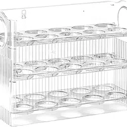 Merishopp Egg Tray Egg Fresh Storage Box for Countertop Kitchen Fridge Table Clear-picture-17