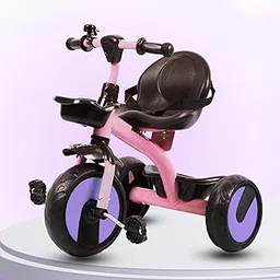 Baybee Trilo Baby Tricycle for Kids | Plug & Play Kids Cycle with with Safety Belt & Front and Back Storage | Kid Cycle Trikes with Eva Wheels | Baby Cycles for Kid 2 to 5 Years Boys Girls (Pink)-picture-51