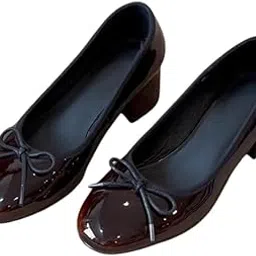 fulaida Sheepskin Heeled Slip-On Shoes for Women | Shallow Ballet Footwear for Comfort-picture-22