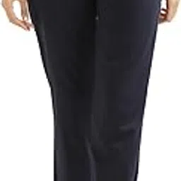 Women Pants Formal Straight Fit Cotton Satin Lycra Pant, Regular Fit Trouser for Office Work & Casual wear- Mid Rise, Elasticated Waistband, 4 Deep Pockets-image-11