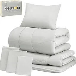 Keusnix Comforter Set, Semi-Double, 7-piece Set, Bedding Set, SEK Certified, Bacteria Resistant, Odor Resistant, All Season, Comforter Set, Washable, Filling 4.0 lbs (1.8 kg), Comforter, (High Density-picture-29