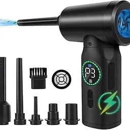 Tazweeq Compressed Air Duster, 110000RPM Electric Air Duster and Vacuum Cleaner 2-in-1 Rechargeable 7600mAh Cordless, Replaces Compressed Air Tank, Keyboard and Computer Cleaner-picture-38