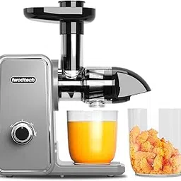 Juicer Machines,Iwodtech Slow Masticating Juicer,Cold Press Juicer machines with Quiet Motor&Reverse Function,90% Juice Yield,Easy to Clean,Juicer Machine for Vegetable and Fruit(Galaxy Gray)-image-7