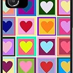 NDCOM for Samsung Galaxy A54 5G Back Cover Multicolour Hearts Printed Metal Case-image-37