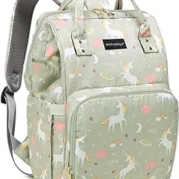 Motherly Elegant Diaper Bag for Mothers for Travel, Maternity Bag for Newborn Baby, Mothers Travelling Bag, Multipocket Water Resistant Baby Bag, Hospital Bag for Moms (Unicorn Light Green)-picture-23
