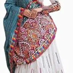 jasani's enterprise Fancy Real Mirror Work Faux Silk Readymade Lehenga Set For Women Digital Print With Embroidery,Multicolour-picture-34