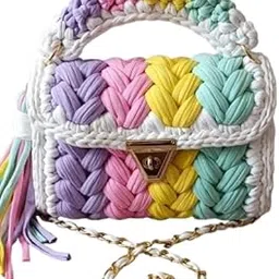 Handcrafted Braided Sling Bag for Women – Ethnic Shoulder Purse with Tassel, Chain Strap & Elegant Woven Design – Stylish Casual & Party Use Accessory-picture-47