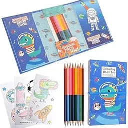 Urban Festivities Coloring Book for Kids – 30 Drawing Sheets, 8 Pencil Colors & 10 Scratch Art Sheets | Space Theme Art & Craft Set for 3+ Years | Return Gift for Kids Birthday Party-picture-68