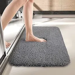 BARBET Doormat Anti-Slip Soft Fur Doormat for Winter Mats Door Mate for Home Size -60x40cm (Grey)-picture-40