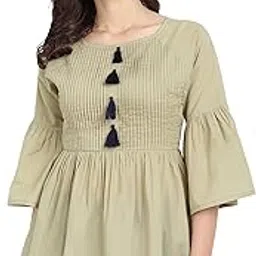 Women's Casual Cotton Mustard Solid Top (Mustard)-image-26