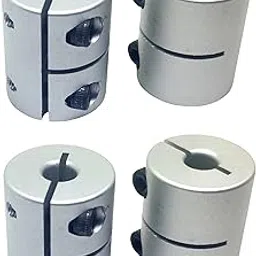 INVENTO 4Pcs 6x6mm Motor Jaw Shaft Coupler Aluminum 6mm to 6mm Rigid Self Centering Coupling for 3D Printer Z Axis Nema 17 Stepper Motor DIY-picture-28