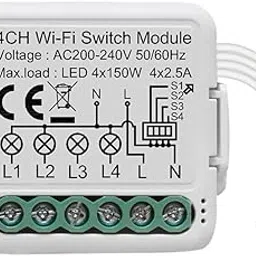 Tuya WiFi ligent Switch Module ligent Home Switch Conversion Module 4 Gang Lig ng Switch Module Mobilephone APP Remotes Control Compatible with Alexa Voice Control-Layfoo-picture-10