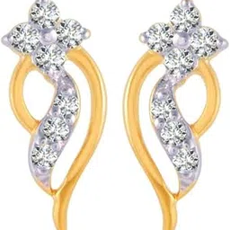 p.c. chandra jewellers 18k (750) Yellow Gold and Diamond Stud Earrings for Women-picture-39