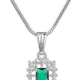 gehena by estele Gehena Fashion Jewellery Pendants for Women: CZ Scintillating Crystals Adorned Pendant with Chain/Pendant Necklace Option in 7 Colors- Versatile Elegant Appeal for Girls and Women-picture-10