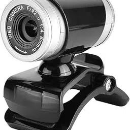 CHEOTIME Clip On Webcam Microphone(30fps), 360° Rotating Stand Built in Microphone, 0.3 Megapixel PC Camera with 140cm Cable, Auto Color Correction for PC Laptop Desktop (Black+Silver)-picture-60