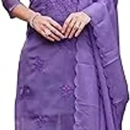 Women's Organza Kurta with Trouser & Dupatta-image-9