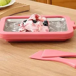 Enakshi (LABEL) Creations Ice Cream Maker Pan Kitchenware Ice Cream Cold Plate for Sorbet PinkHome & Garden|Kitchen, Dining & Bar|Small Kitchen Appliances|Ice Cream Makers-image-95