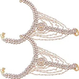 i jewels Gold Plated Traditional Kundan Payal Anklets For Women (A028W)-picture-22