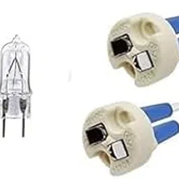 STARA Glass Halogen Mirchi Bulbs with G4 | GU5 3 Bi-Pin Bulb Holder Wire Connector for Lamps & Aroma Diffusers | 2 Bulbs with 2 Bulb Holders-image-97