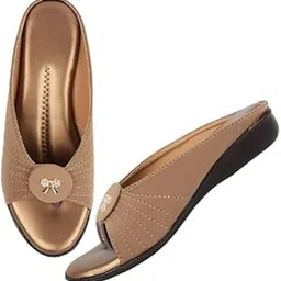 bkrt Woman's Casual stylish Party/Wedding/Fashion Sandals | Girls, Ladies Flat Open Back-picture-56