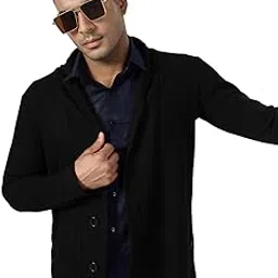 rigo Waffle Knit Shrug for Men | Full Sleeve, Shawl Collar Cardigan for Men | Best for Casual Wear, Fashion Wear Cardigan-picture-14