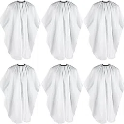 7CATS Large Size Waterproof Barber Apron with Adjustable Snap Closure Hair Cutting Saloon Cape Sheet for Men, Women, and Kids - (White, Pack of 6)-picture-38