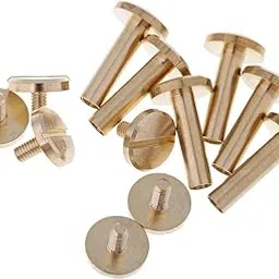 Club Bollywood®6 Sets Round Rivet Screw Studs Chicago Screw Leather Craft Gold 15mm|Crafts | Leathercrafts |6 Sets Screw Studs-picture-27