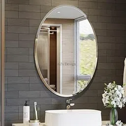 Alfa Design Oval Bathroom Mirror, 20X28 inch Oval Frameless Mirror, Frameless Mirrors for Bathroom,Beveled Bathroom Mirror.-picture-24
