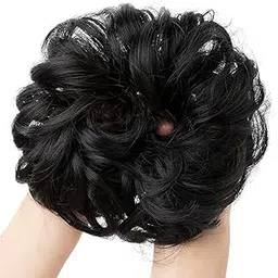 BeatStock 1 PCS Hair Bun Hairpieces of Synthetic Black Hair Bun Artificial Juda for Women-picture-25