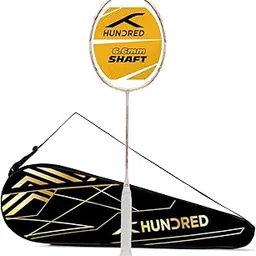 HUNDRED Flutter S ATTK Carbon Fibre Strung Badminton Racket with Full Racket Cover for Intermediate Players-picture-26