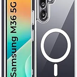 A rtistque Clear Back Cover Case for Samsung Galaxy M36 / Galaxy F36 Compatible with Mag-Safe| Acrylic | Case | Shockproof TPU Protective Design | Samsung M36 / F36 Back Cover Transparent-image-43