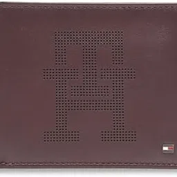 tommy hilfiger Men's Leather Wallet Cautin - Wine | Global Coin Wallet with RFID Protection, Multiple Card Slots | Coin Pocket | Bi-Fold Purse for Men | Ideal for Gifting-picture-48
