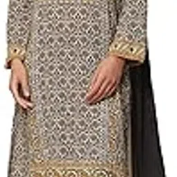 aarke ritu kumar Grey Printed Kurta With Pant And Dupatta-picture-19