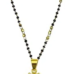 L Letter Alphabet Short Mangalsutra Designs With American Diamond Pendant Gold Plated Name Design-image-29
