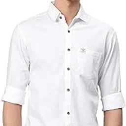majestic man Pure Cotton Smart Slim Fit Opaque Solid Casual Shirt-picture-44