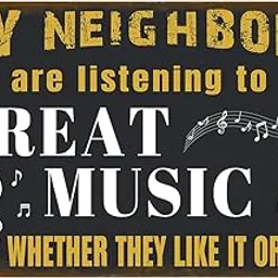 Vintage Man Cave Decor Funny Metal Tin Signs Mancave Decor For Men Garage Accessories For Men Funny Sarcasm Music Gifts Signs My Neighbors Are Listening To Great Music Metal Bar Signs For Outside 8x12-image-85