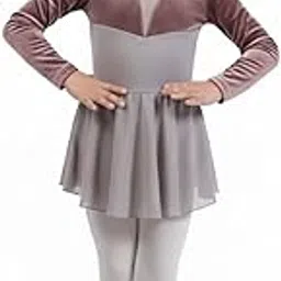 TAGLIONI Kids Full Sleeve Dance Leotard | Velvet & Mesh Ballet Bodysuit | Elegant Performance & Training Outfit | Sizes 110 cm – 150 cm-image-17