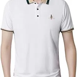 aaravaya fashion Signature Men's Polo T-Shirt – Retro Brown Luxe Fit with Dual-Tone Beige-Green Collar & Iconic Rider Embroidery | Premium Casual-picture-13