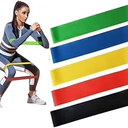 IGR - Resistance Loop Bands/Therabands for Workout, Exercise, Gym, Exercise, Fitness, Crossfit, Stretching, Yoga, Physiotherapy, 12 inch, Set of 5(Material: Natural Rubber)-picture-18