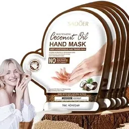 Coconut Oil Hand Mask Gloves | Deep Moisturising & Hydration Gloves | Nourishes Nails & Cuticles | Evens Skin Tone | Long-Lasting Hand Care Treatment-picture-29