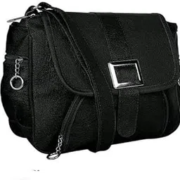 Stylish Women's Crossbody Sling Bag, Black Faux Leather, Multiple Pockets, Adjustable Strap-picture-19