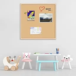 ArtzFolio Browns Family Burly Wood Colour | Dry Erase Magnetic White Board | Includes Sticky Notes, Magnet Buttons & Markers | Natural Brown Frame | 24 x 24 inch (61 x 61 cms)-image-41